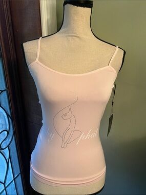 Baby Phat Light Pink Rhinestone Logo Cami